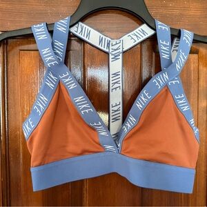 Nike Women's Strappy Sports Bra - Rust and Blue